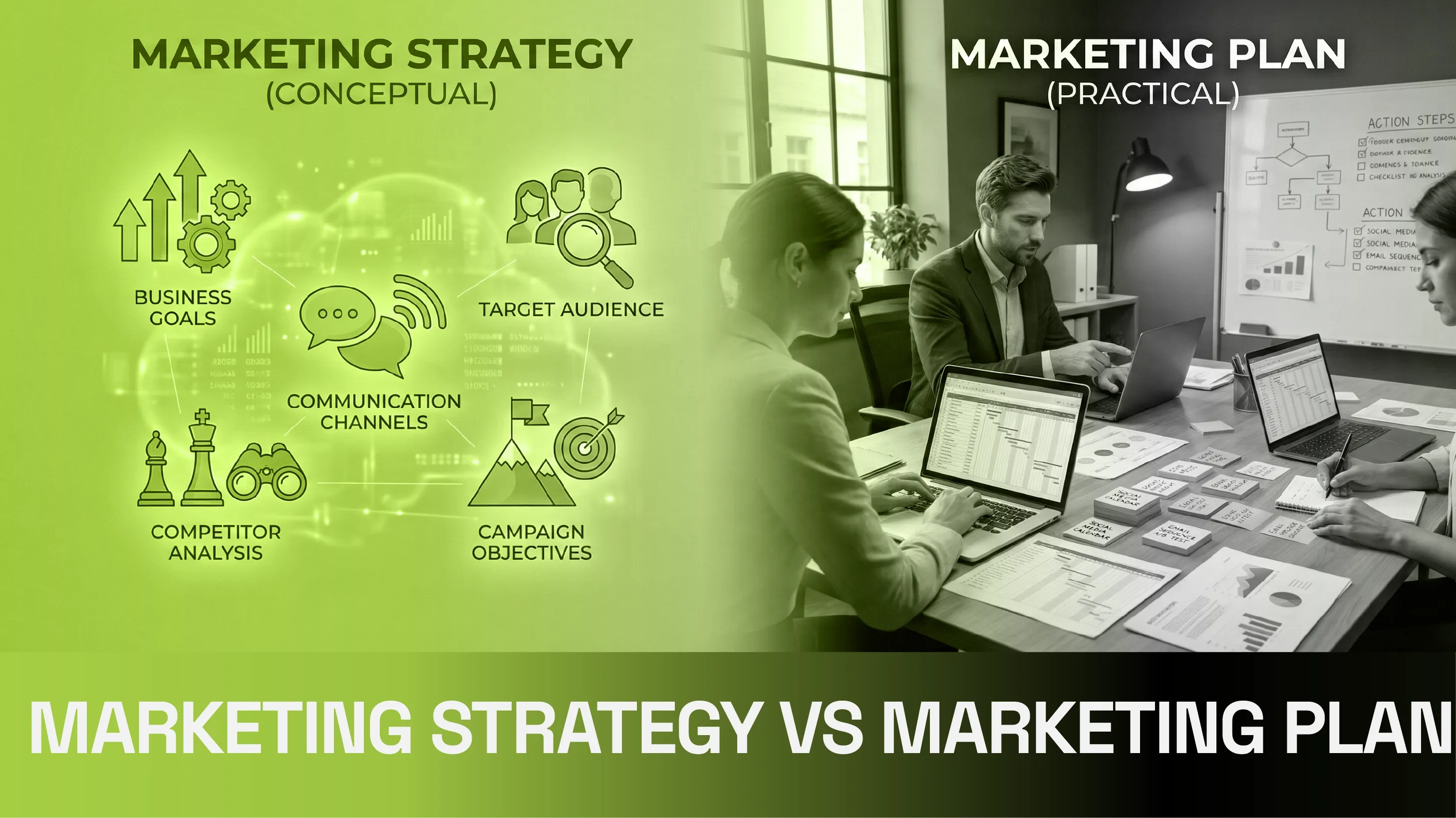  استراتژی بازاریابی در مقابل برنامه بازاریابی 